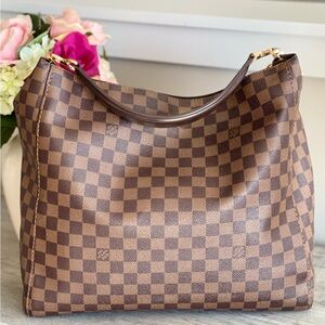 Louis Vuitton Brown Checkered Shoulder Bag